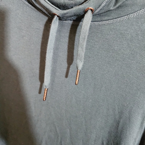 NWT GAIAM YOGA SHORT SLEEVE HOODED DRESS DEEP TEAL SIZE M - Picture 7 of 8